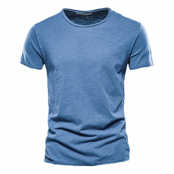 Alvino™ Bequemes Baumwoll-T-Shirt mit Rundhalsausschnitt