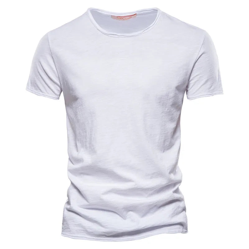 Alvino™ Bequemes Baumwoll-T-Shirt mit Rundhalsausschnitt