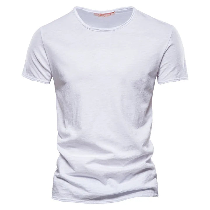 Alvino™ Bequemes Baumwoll-T-Shirt mit Rundhalsausschnitt