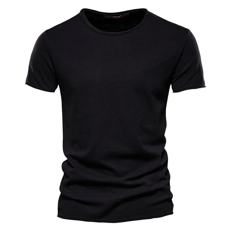 Alvino™ Bequemes Baumwoll-T-Shirt mit Rundhalsausschnitt