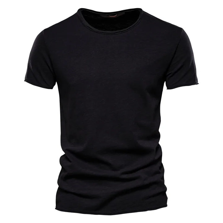 Alvino™ Bequemes Baumwoll-T-Shirt mit Rundhalsausschnitt