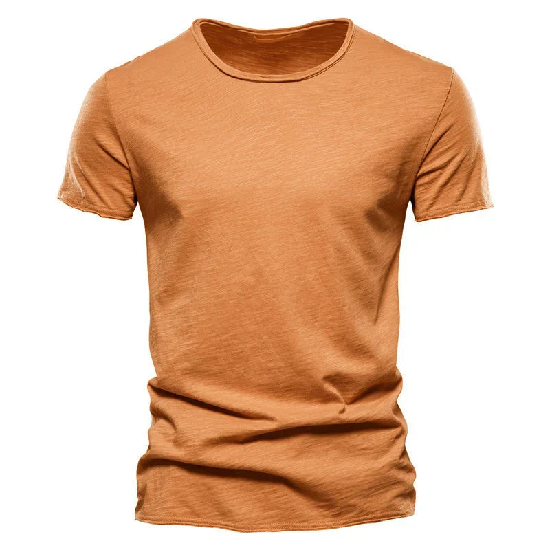 Alvino™ Bequemes Baumwoll-T-Shirt mit Rundhalsausschnitt