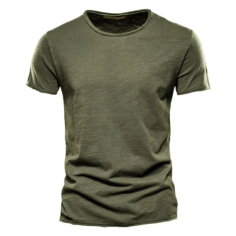 Alvino™ Bequemes Baumwoll-T-Shirt mit Rundhalsausschnitt