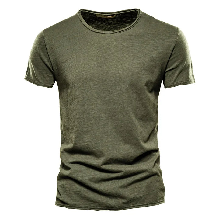 Alvino™ Bequemes Baumwoll-T-Shirt mit Rundhalsausschnitt