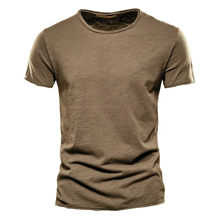 Alvino™ Bequemes Baumwoll-T-Shirt mit Rundhalsausschnitt