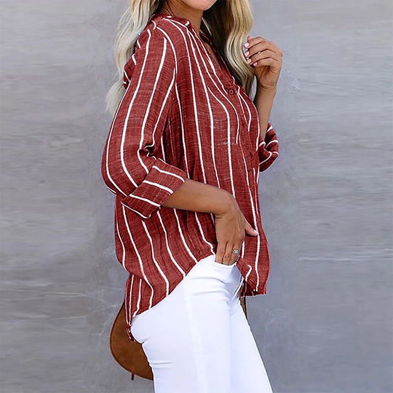 Amara™ Langärmeliges gestreiftes Hemd - Eleganz und Stil für jeden Anlass