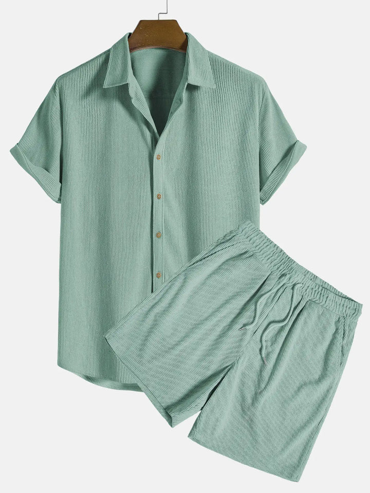 Giuseppe™ - Elegantes Sommer-Set aus geripptem Stoff