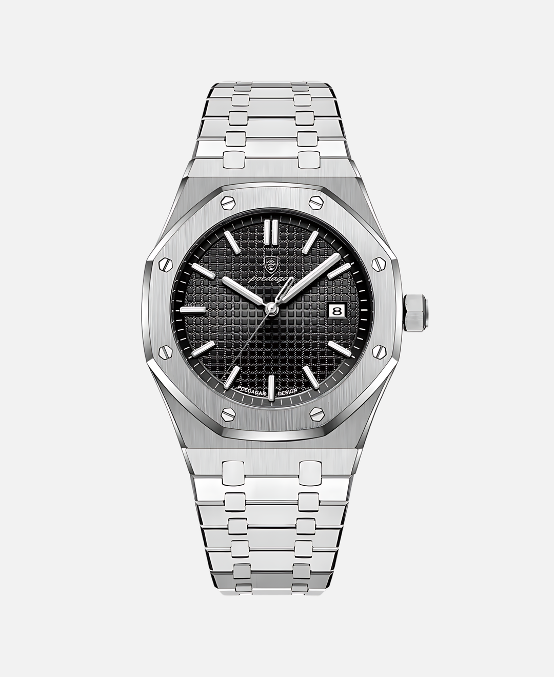 Elegancki męski zegarek 41 mm z trwałą kopertą ze stali nierdzewnej