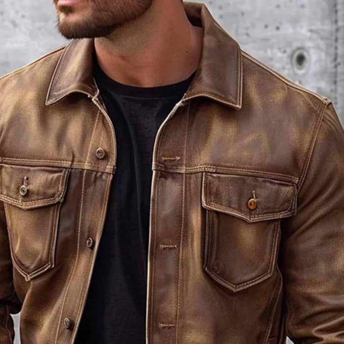 Caro™ - Ikonische Vintage-Lederjacke für exzentrischen Stil