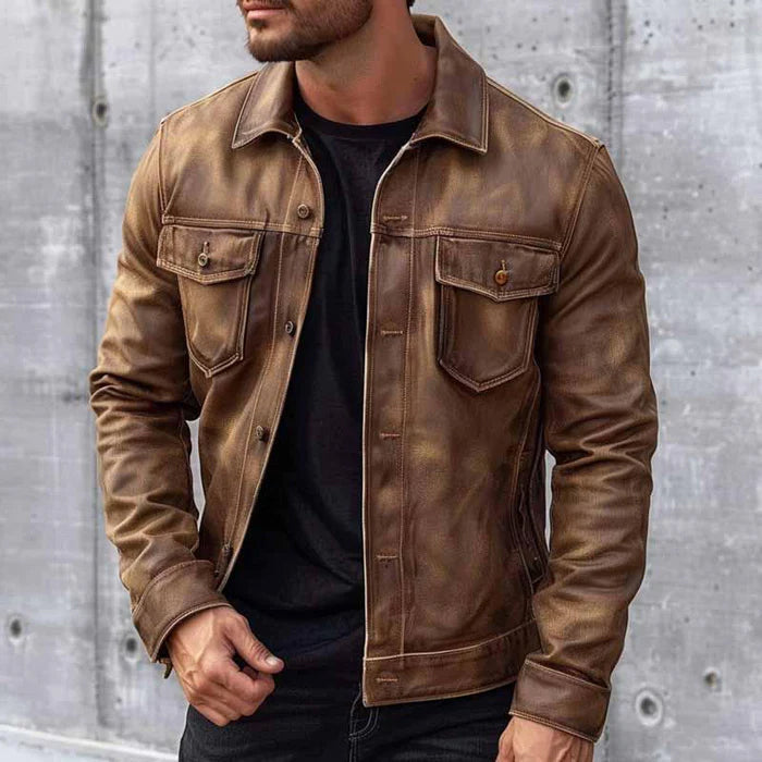 Caro™ - Ikonische Vintage-Lederjacke für exzentrischen Stil