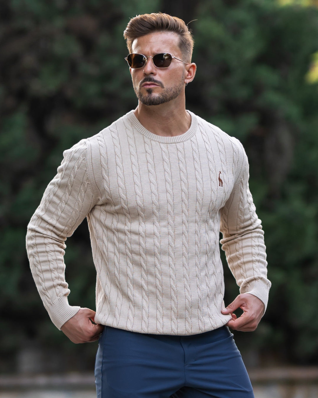 Modischer Herrenpullover aus weichem Baumwollstrick - zeitloser Komfort und Eleganz