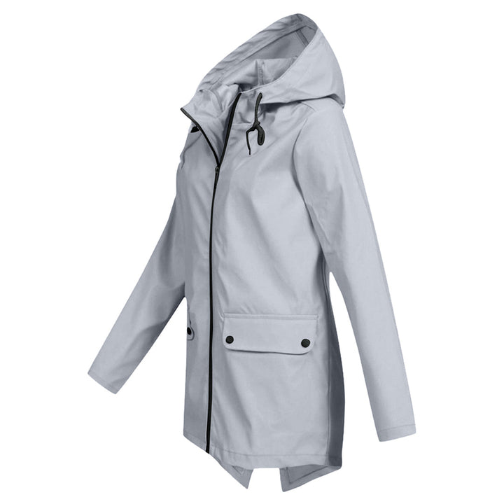 Lange wasserdichte Damenjacke mit Kapuze - FRANCINE, Stil und Eleganz für jede Gelegenheit!