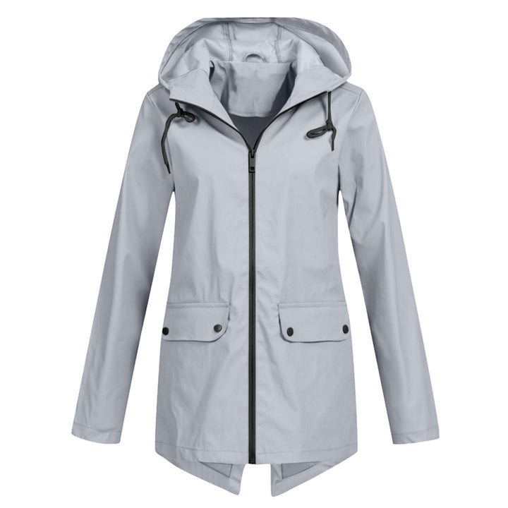 Lange wasserdichte Damenjacke mit Kapuze - FRANCINE, Stil und Eleganz für jede Gelegenheit!