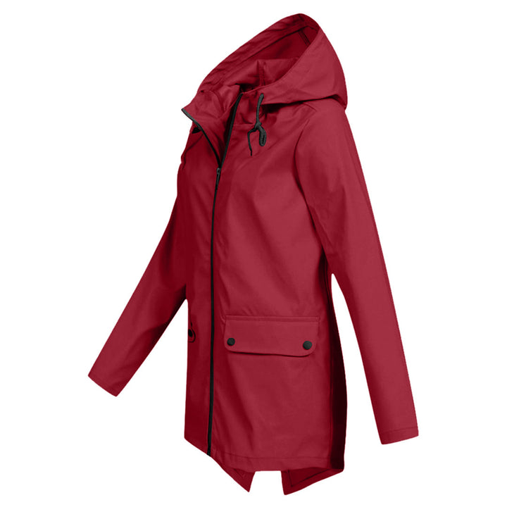 Lange wasserdichte Damenjacke mit Kapuze - FRANCINE, Stil und Eleganz für jede Gelegenheit!