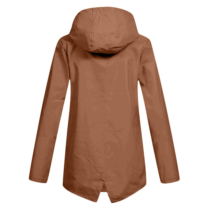 Lange wasserdichte Damenjacke mit Kapuze - FRANCINE, Stil und Eleganz für jede Gelegenheit!