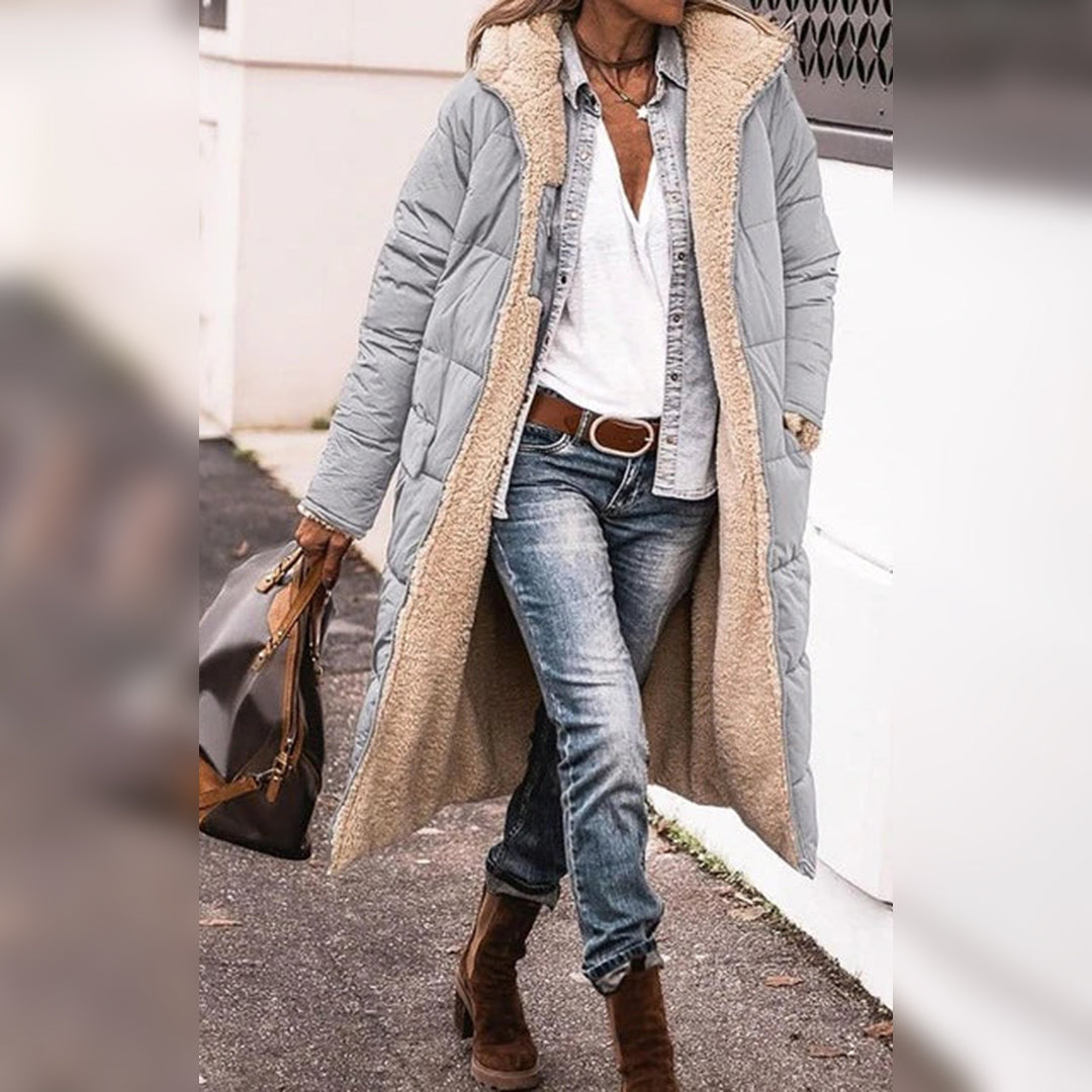 Hazel Langer Wintermantel für Damen - Stil und Eleganz für die kalte Jahreszeit