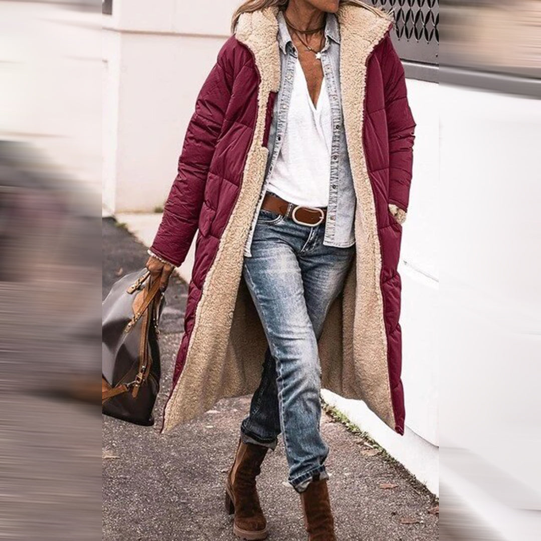 Hazel Langer Wintermantel für Damen - Stil und Eleganz für die kalte Jahreszeit
