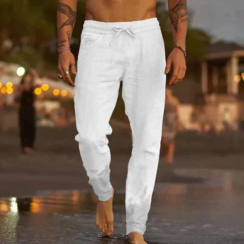 Pantaloni Uomo in Lino Mattia™ - Stil, Raffinesse und Komfort für jede Art von Abenteuer