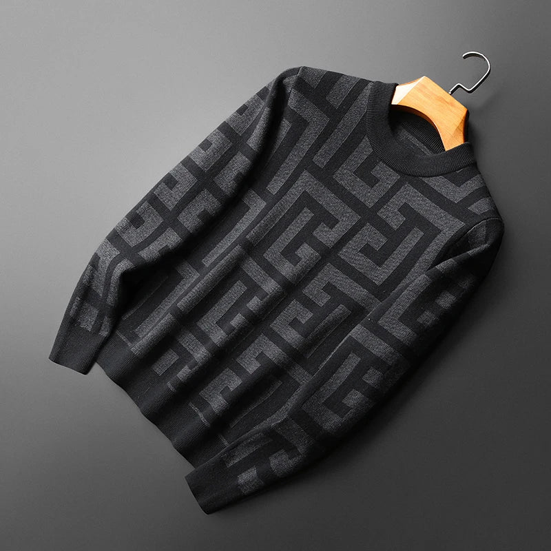 Stilvoller Herrenstrickpullover im eleganten klassischen Stil