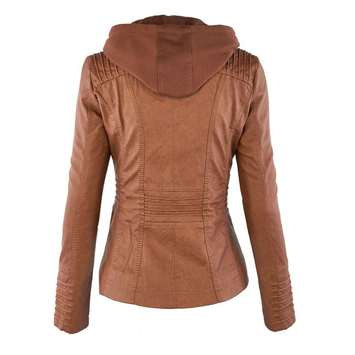 Keil™ - Stylische Lederjacke mit Kapuze