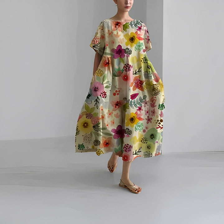 Abito Boho in Fantasia Floreale Genova™️: Stile e Comfort per Ogni Occasione!