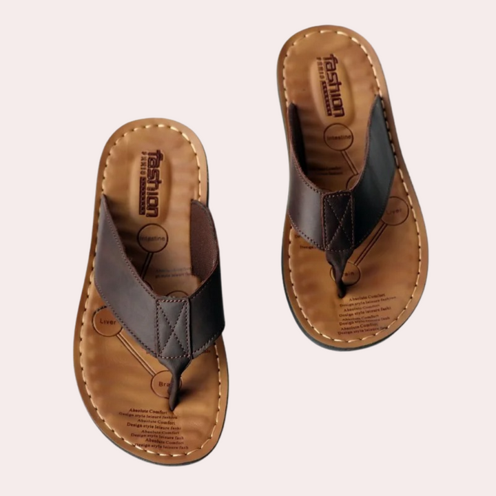 Elegante, hochwertige Herren-Sandalen aus Leder von Lowell