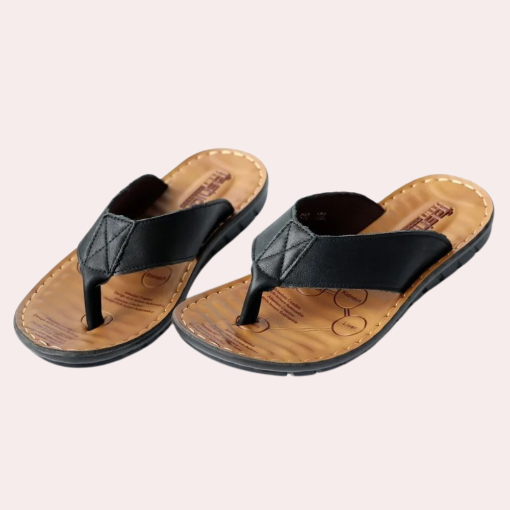 Elegante, hochwertige Herren-Sandalen aus Leder von Lowell