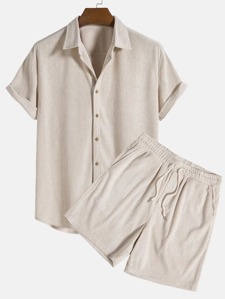 Giuseppe™ - Elegantes Sommer-Set aus geripptem Stoff