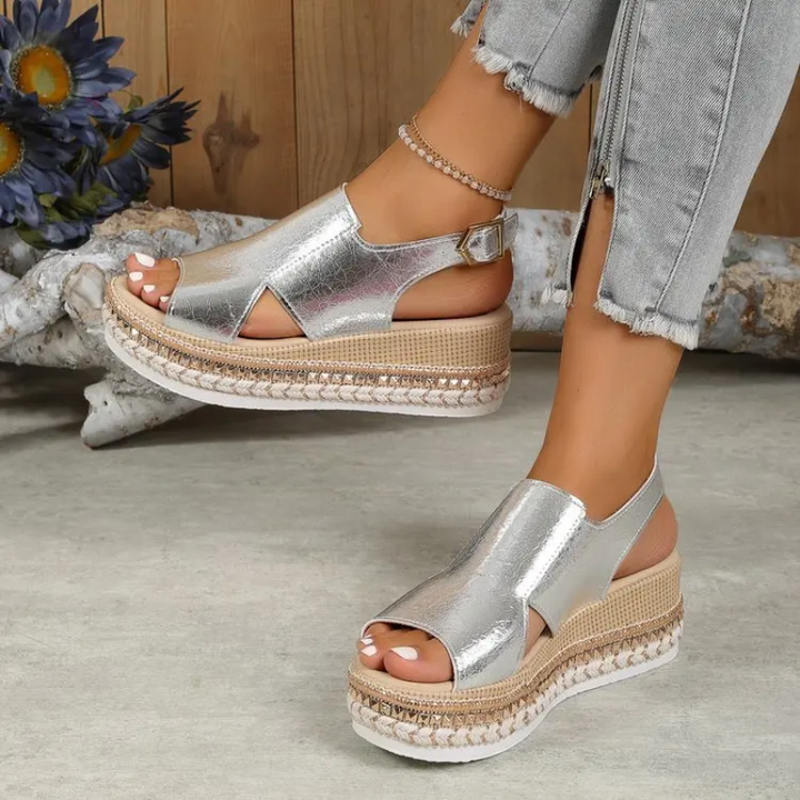 Gabriela™ - Elegante Keilsandalen mit schicker Knöchelschnalle