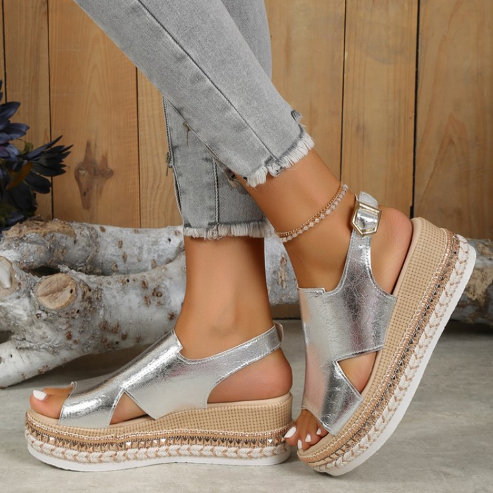 Gabriela™ - Elegante Keilsandalen mit schicker Knöchelschnalle