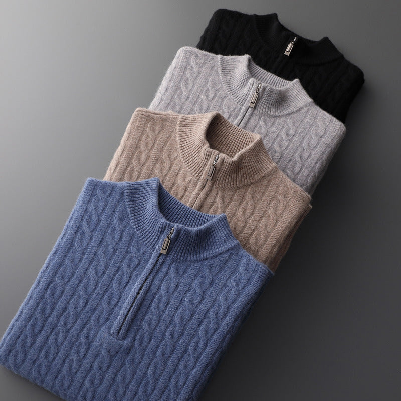 Milan™ – 100% Kaschmir Halb-Zip Pullover