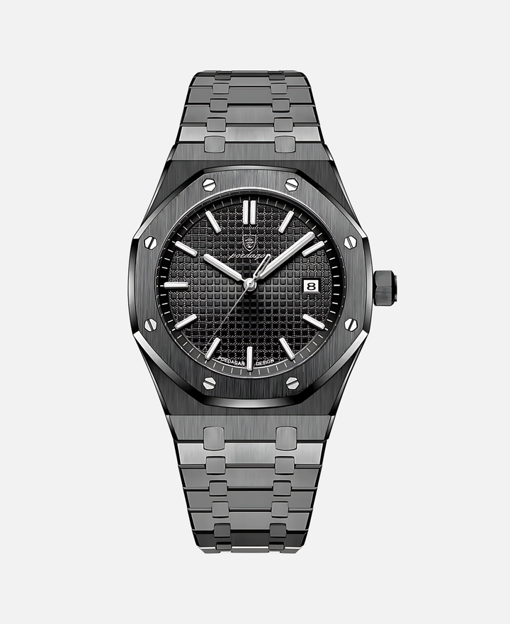 Elegancki męski zegarek 41 mm z trwałą kopertą ze stali nierdzewnej