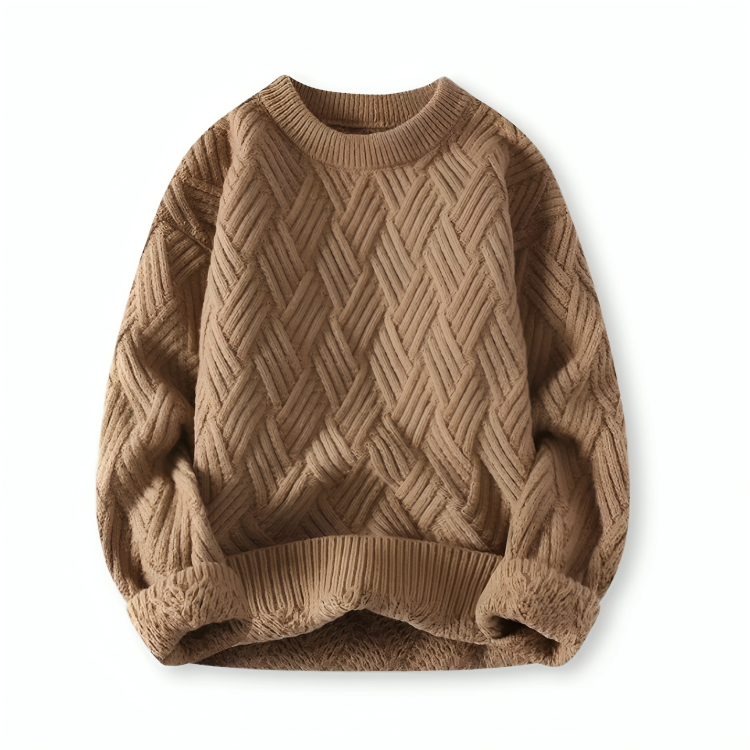 Herren-Wollpullover mit elegantem Twill - klassischer Stil und unübertroffene Wärme