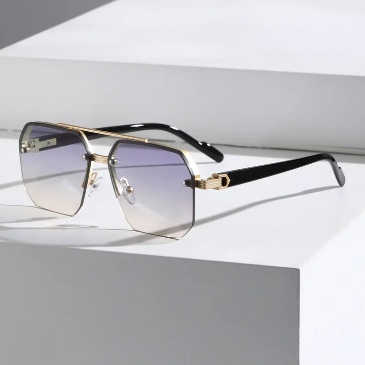 Elegante geometrische Sonnenbrille für Herren – stilvoller moderner Look