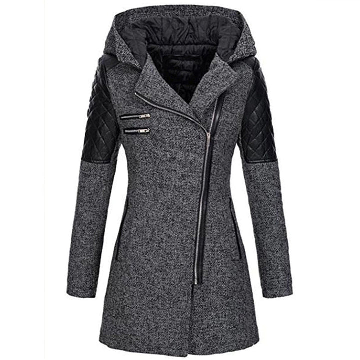 Riley - Stylischer langer Damen-Wintermantel mit Kapuze