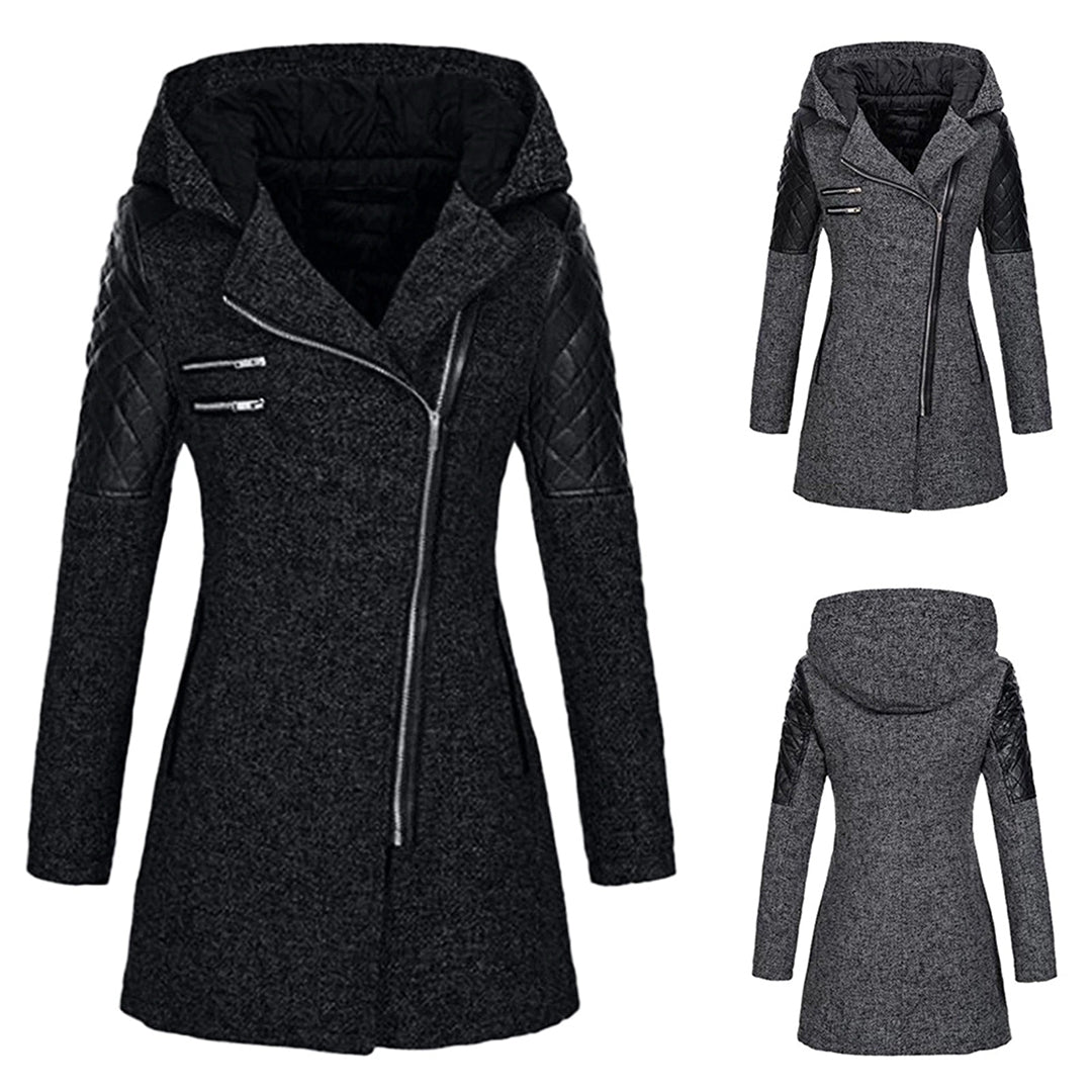 Riley - Stylischer langer Damen-Wintermantel mit Kapuze