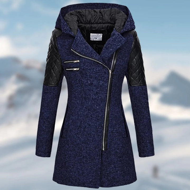 Riley - Stylischer langer Damen-Wintermantel mit Kapuze