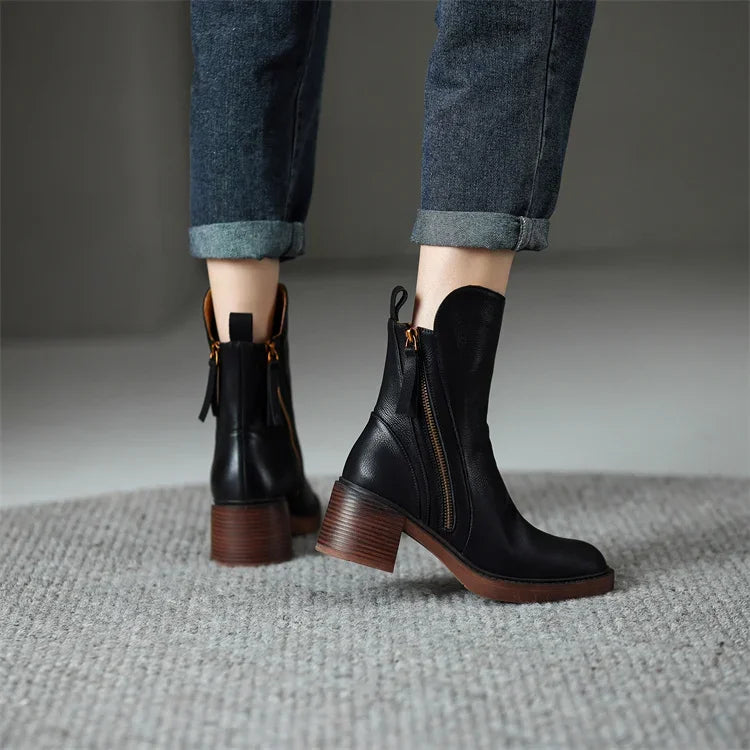 Daniela™ -  Lederstiefeletten