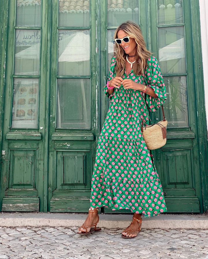 Chiara™ - Langes Kleid im Bohemian-Stil: Zeitlose Eleganz und unübersehbarer Komfort