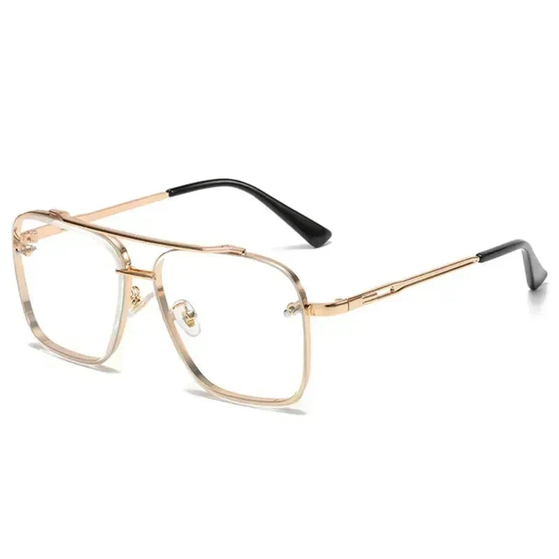 Elegante Aviator-Sonnenbrille für Männer in modernem, quadratischem Design