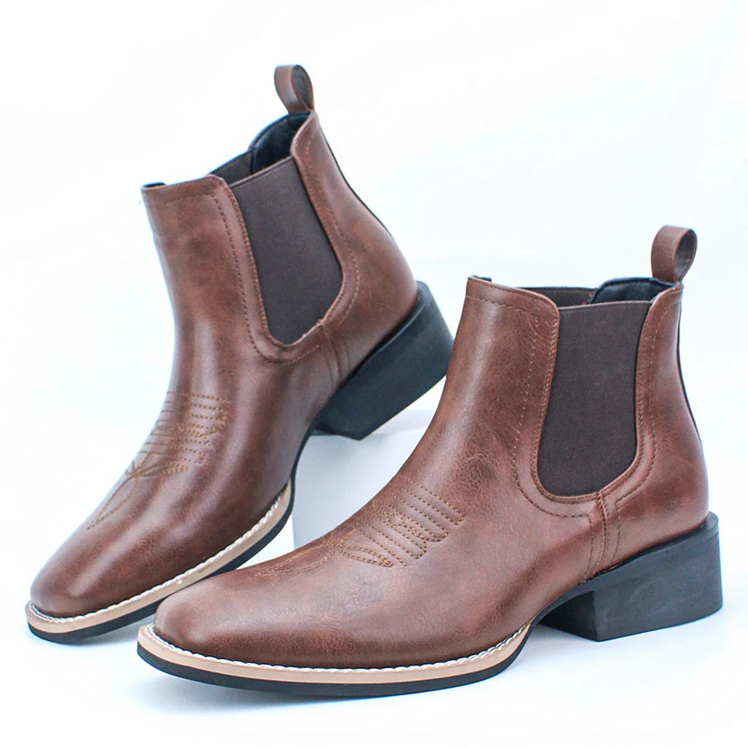 Harald™ - Spitz zulaufende Lederstiefel