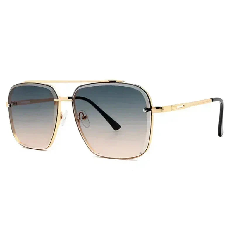 Elegante Aviator-Sonnenbrille für Männer in modernem, quadratischem Design