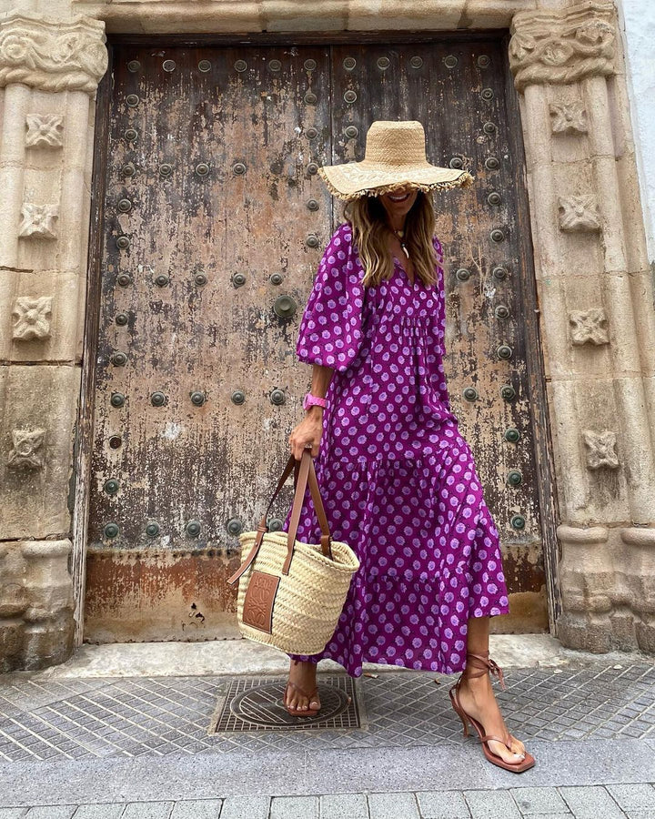 Chiara™ - Langes Kleid im Bohemian-Stil: Zeitlose Eleganz und unübersehbarer Komfort