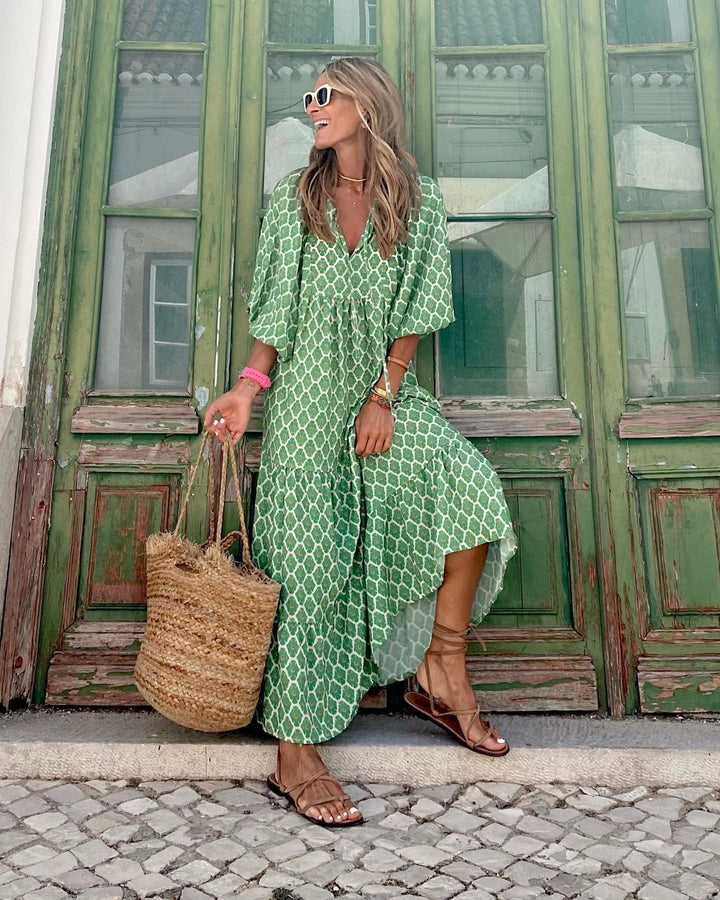 Chiara™ - Langes Kleid im Bohemian-Stil: Zeitlose Eleganz und unübersehbarer Komfort