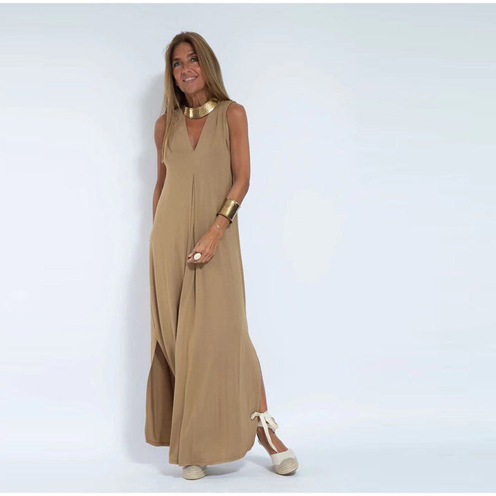 Elegantes langes Kleid mit Angelica™-Weste