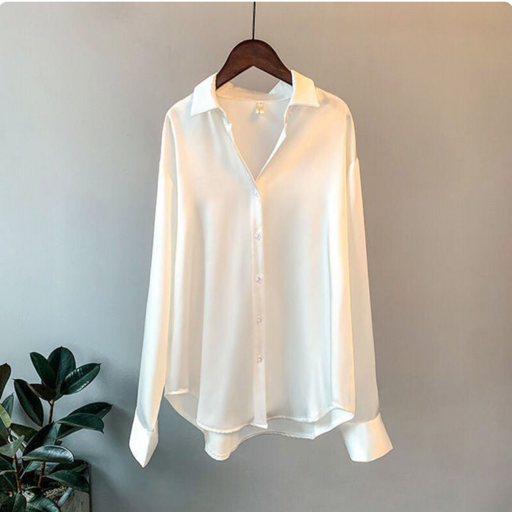Sonia™ - Elegante Camicetta in Raso a Maniche Lunghe