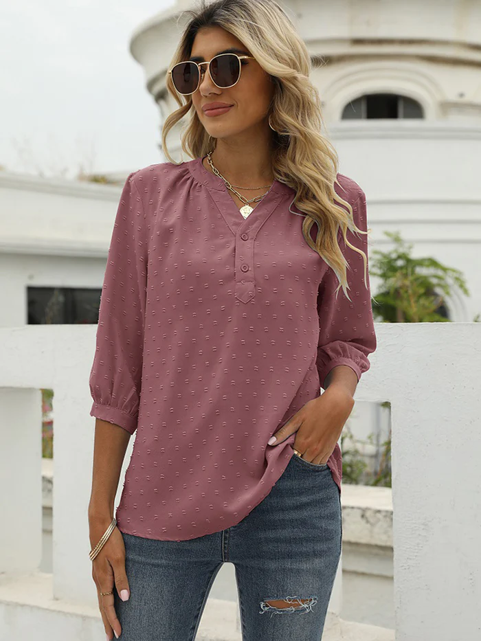 Femma - Stylische und elegante Damen-Patchwork-Bluse für besondere Anlässe und den Alltag