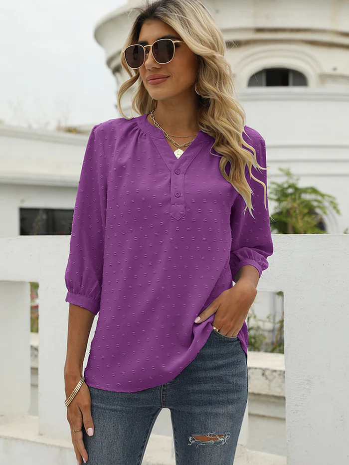 Femma - Stylische und elegante Damen-Patchwork-Bluse für besondere Anlässe und den Alltag