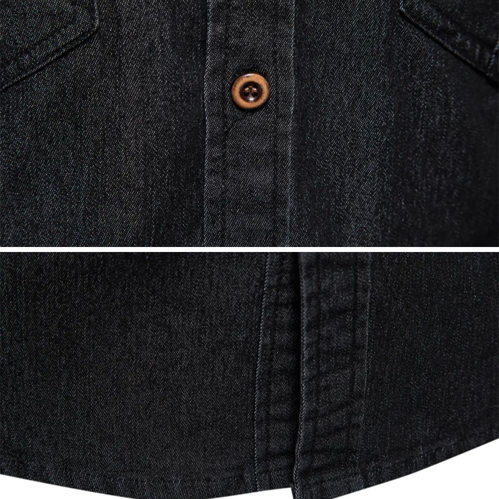 Camicia in Denim di Cotone Ruggiero™ per un Look Casual e Stile Unico!