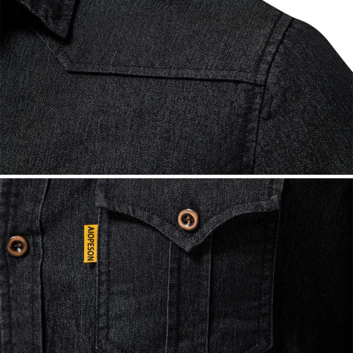 Camicia in Denim di Cotone Ruggiero™ per un Look Casual e Stile Unico!